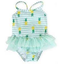 New circo baby girls bathing suit swim swimming infant 6 12 mo upf50+ one piece. Circo Swim Circo Baby Girls Pineapple Swimsuit With Tutu Poshmark