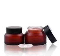 Glass Jar Packaging 15g 30g 50g Empty Inclined Shoulder Frosted Cream  Cosmetics Jar Glass Screw Cap Lid Skin Care Custom Logo