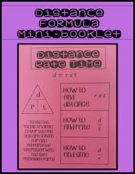 Distance Formula Mini Booklet Foldable Distance Rate Time Speed Magic Triangle Distance Formula Mini Booklet Basic Algebra