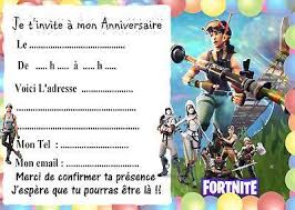 Carte Anniversaire Fortnite Gratuite Carte Invitation Anniversaire Invitation Anniversaire Carte Invitation