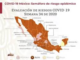 El secretario de salud, eduardo fernández herrera, a través de. Mapa Del Semaforo Epidemiologico En Mexico Del 17 Al 23 De Agosto As Mexico