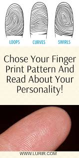 Your Finger Print Types Say A Lot About Your Personality Fingerprint Personality Personality Types