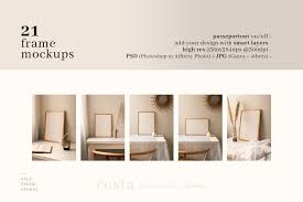 New Costa Frame Mockup Bundle By Salt Color Studio On Creativemarket In 2020 Frame Mockups Your Design Design