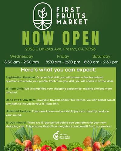 🍊🍏🍇 We'll be at the First Fruits Market TOMORROW, February 23, from 8:30  to 11:30 a.m.! Check the flyers for more details on what to expect when you  visit the market and
