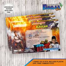 Undangan pernikahan bunga bingkai dekoratif kaligrafi dekorasi model tahun salam sertifikat. Undangan Khitan Custom Seri Free Fire Shopee Indonesia