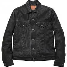 Supreme X Levi S Leather Trucker Jacket Leather Jacket Men Style Mens Jackets Casual Jackets Men Fashion