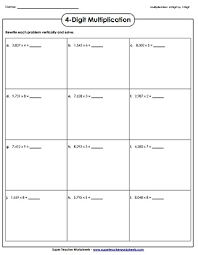 We have a range of worksheets below which reinforce how this model works. Multiplication Worksheets 4 Digits Times 1 Digit