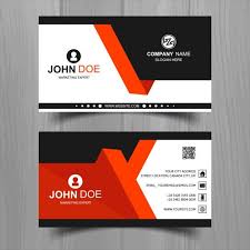 Download Modern Business Card With Red And Black Geometric Shapes For Free Modern Business Cards Business Card Template Design Graphic Design Business Card