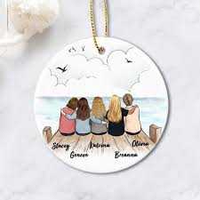 Personalized with each friend's name and 2020. Personalized Best Friend Christmas Gift Ideas Ceramic Ornament Printe Unifury