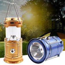 1x Solar Usb Charging Rechargeable Camping Tent Lantern Light 6 Led Lamp Powered Ebay