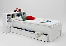 Entworfen wurde das bett von nils holger moormann selbst. Trend Moebel Bett 90x200 Incl Schubkasten Regal Kinderzimmer Jugendzimmer Weiss Neu Amazon De Kuche Haushalt Wohnen