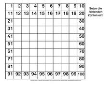 Übungen zur hundertertafel in 2 variationen hier können sie. Hundertertafel Mathe Klasse 2 Grundschulmaterial De