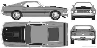 1969 Ford Mustang Blueprints 5 Mustang Mach 1 Mustang Ford Mustang