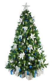 Christmas Tree With Blue And Silver Decorations Christmas Tree Hire
