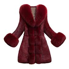 Aihihe Womens Faux Fur Coats Jackets Plus Size Parka Long