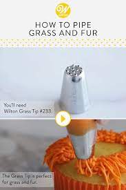 The Grass Tip Is Popular For Making Buttercream Grass And For Piping Hair Or Fur Learn How Creative Cake Decorating Cake Decorating Techniques Cake Decorating