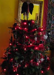 Black And Red Christmas Tree Decor Creepy Christmas Dark Christmas Xmas Decorations Diy