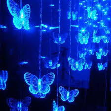 Aesthetic light blue neon signs. Blue Led Curtain Lights Butterfly Holiday Lighting Garland Wedding Party Decoration 3 5m 100 Smds 110v Blue Aesthetic Dark Blue Aesthetic Pastel Blue Aesthetic