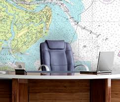 Wall Murals From Nautical Charts Online Are Fully