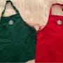 Red apron Starbucks from www.etsy.com