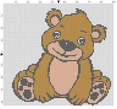 Back stitch cross stitch pattern colored teddy bears hugging. Cartoon Teddy Bear Cross Stitch Pattern Advanced Cross Stitch