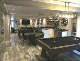 Basement Bar Basement Pool Table Black And White Basement Basement Game Room In 2020 Basement Games Basement Bar Basement Remodeling