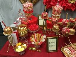 Red White Gold Sweet Table Gold Baby Shower Decorations Red Baby Shower Royal Baby Showers