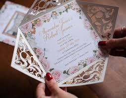 Glitter Wedding Invitation With An Enchanted Garden Design Warm Gold Light Rose Gold Glitter L Glitter Wedding Invitations Wedding Invitations Glitter Wedding