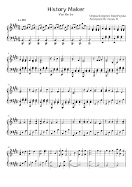 History Maker Sheet Music Composed By Original Composer Dean Fujioka 1 Of 3 Pages Anime Sheet Music Violin Sheet Music Piano Sheet Music