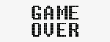 (video games) a message signaling that the game has ended, usually because the player failed (for example by losing all of their lives) but sometimes following successful completion of the game. Game Over Game Over En Png Free Transparent Png Download Pngkey