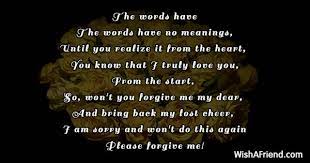 In the end i apologized and we acted like. Sorry Poems For Her
