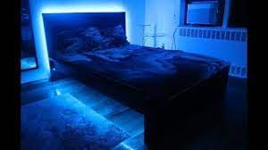how to install led strip lights under bed frame bedroom rgb lighting diy youtube