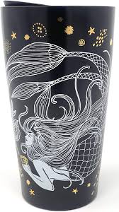 Ceramic travel coffee mug cup. Amazon Com Starbucks Limited Edition Ceramic Travel Mug Mermaid Kitchen Dining