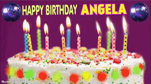 Happy Birthday Angela Images Gif Happy Birthday Greeting Cards Buon Compleanno Biglietti Di Buon Compleanno Compleanno