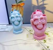 Halloween Skull Head Κερί Κεράκι σιλικόνης DIY Χειροποίητο Γύψο  Αρωματοθεραπείας Εποξειδική Ρητίνη Κατασκευή Καλουπιών Διακόσμηση σπιτιού