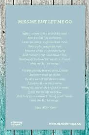 Miss Me But Let Me Go Funeral Poems Funeral Readings Memorial Poems