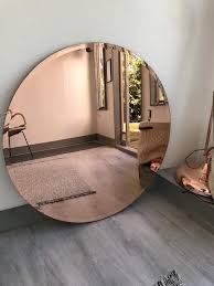 Amazing Large Copper Rose Gold Mirror With Bevelling Around Etsy Tinted Mirror Rose Gold Mirror Mirror