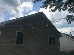 Plug in string lights you'll need an outdoor gfci outlet nearby so you can plug in the lights. How To Hang Outdoor String Lights Backyard Diy Ideas A Cup Full Of Sass