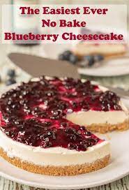 The Easiest Ever No Bake Blueberry Cheesecake Recipe Easy Cheesecake Recipes Cheesecake Recipes Blueberry Cheesecake Recipe