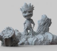 This adaptor allows to use standard filament spools with 5,2cm diameter on the 4mm axles of the fischertechnik 3d printer. Baby Groot 3d Models To Print Yeggi