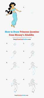 Follow along to learn how to draw disney princess jasmine cute step by step. How To Draw Princess Jasmine From Disney S Aladdin Drawing Hd Png Download Transparent Png Image Pngitem