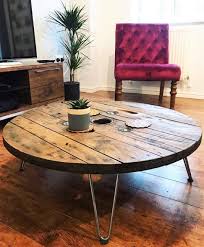 Reclaimed Pallets Cable Reel Table Industrialdesign Tahta Palet Mobilya Dekor Kahve Masasi