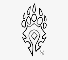 Bear paw print tattoo designs: Bear Paw Drawing At Getdrawings Bear Claw Tattoo Outline 400x691 Png Download Pngkit