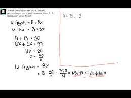 We did not find results for: Jumlah Umur Ayah Dan Ibu 90 Tahun Perbandingan Umur Ayah Dan Umur Ibu 8 3 Berapakah Umur Ayah Youtube