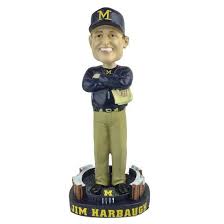 John Harbaugh University Of Michigan Coach Bobblehead Harbaugh John Harbaugh Bobble Head