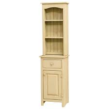 This custom style, rich molding, and trim achieves a very polished look. One Door Hutch Shipshewana Furniture Co