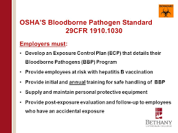 This presentation on training for research personnel on slides #43 to #62 is provided by university of connecticut health center. Bloodborne Pathogens Training Ppt Video Online Download