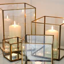 Gold Glass Cube Terrarium Etsy Home Decor Brass Lantern Decor