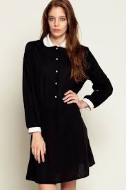 Peter Pan Collar Dress 80s Mini Gothic Wednesday Addams Goth Etsy Dresses 80s Dress Peter Pan Collar Dress