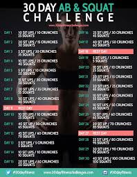 30 Day Ab Squat Challenge 30 Day Fitness Workout